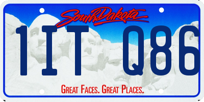 SD license plate 1ITQ86