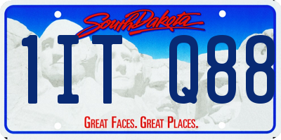 SD license plate 1ITQ88