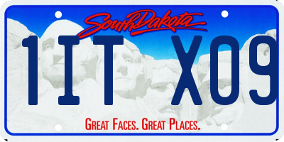 SD license plate 1ITX09