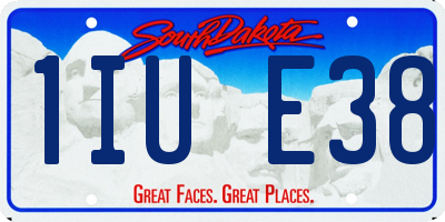 SD license plate 1IUE38