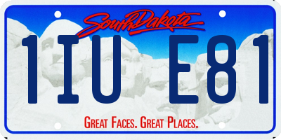 SD license plate 1IUE81