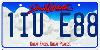 SD license plate 1IUE88