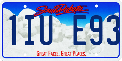 SD license plate 1IUE93