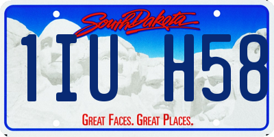 SD license plate 1IUH58