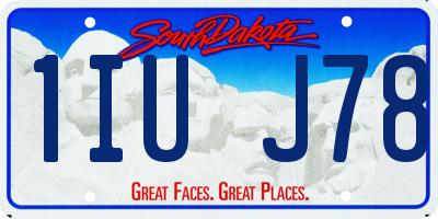 SD license plate 1IUJ78