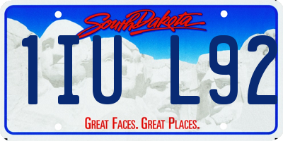 SD license plate 1IUL92