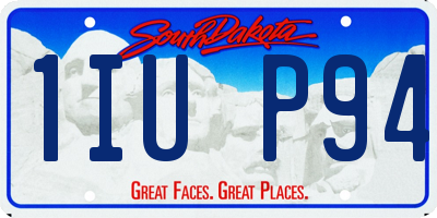 SD license plate 1IUP94