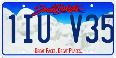 SD license plate 1IUV35