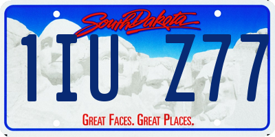 SD license plate 1IUZ77