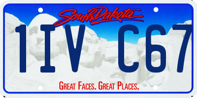 SD license plate 1IVC67