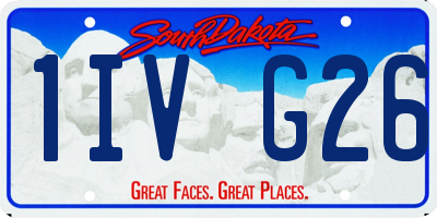 SD license plate 1IVG26