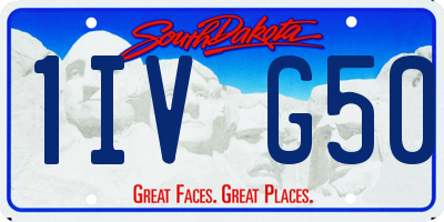 SD license plate 1IVG50