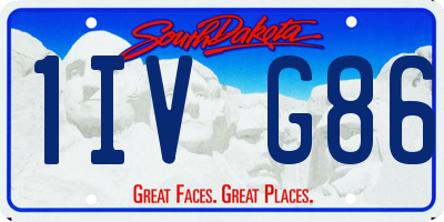 SD license plate 1IVG86