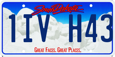 SD license plate 1IVH43