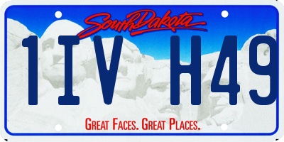 SD license plate 1IVH49
