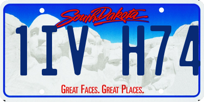 SD license plate 1IVH74