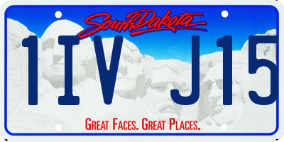 SD license plate 1IVJ15