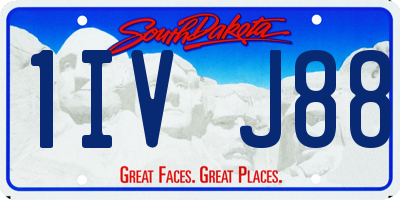 SD license plate 1IVJ88