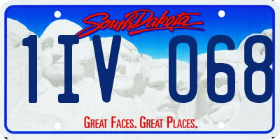 SD license plate 1IVO68