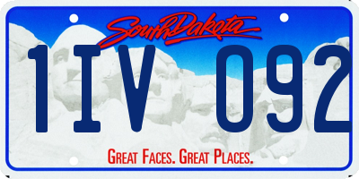 SD license plate 1IVO92