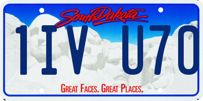 SD license plate 1IVU70