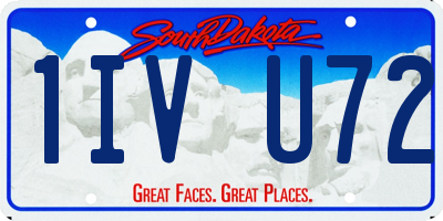 SD license plate 1IVU72