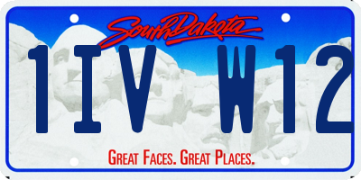 SD license plate 1IVW12
