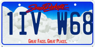 SD license plate 1IVW68