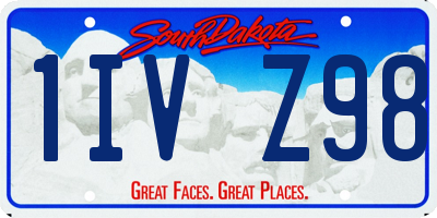 SD license plate 1IVZ98