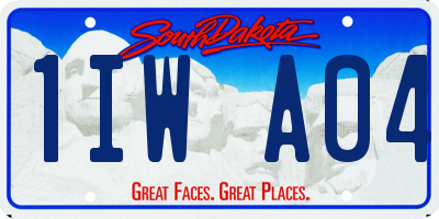 SD license plate 1IWA04