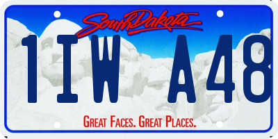 SD license plate 1IWA48