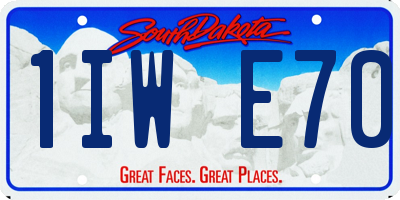 SD license plate 1IWE70
