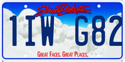 SD license plate 1IWG82