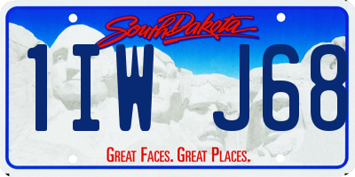 SD license plate 1IWJ68