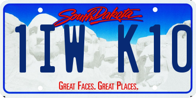 SD license plate 1IWK10