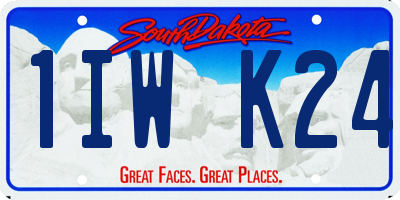 SD license plate 1IWK24