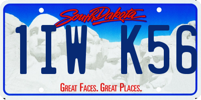 SD license plate 1IWK56