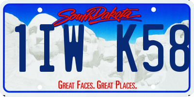 SD license plate 1IWK58