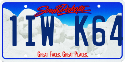 SD license plate 1IWK64