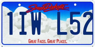 SD license plate 1IWL52