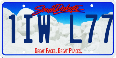 SD license plate 1IWL77