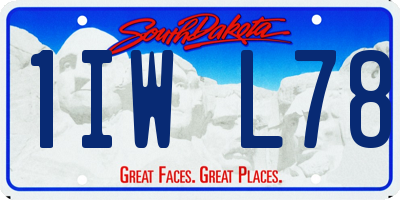 SD license plate 1IWL78