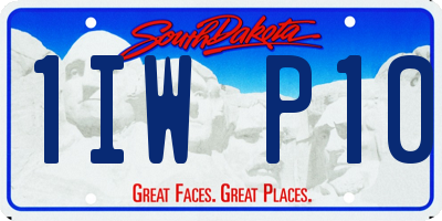 SD license plate 1IWP10