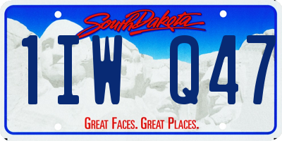 SD license plate 1IWQ47