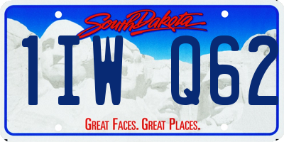 SD license plate 1IWQ62