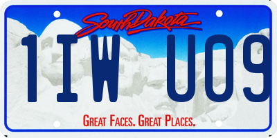 SD license plate 1IWU09