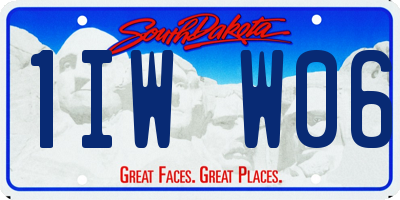SD license plate 1IWW06