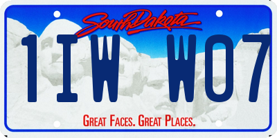 SD license plate 1IWW07