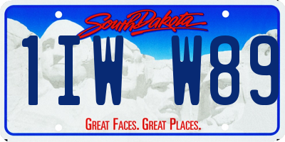 SD license plate 1IWW89
