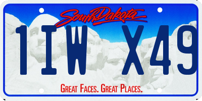 SD license plate 1IWX49